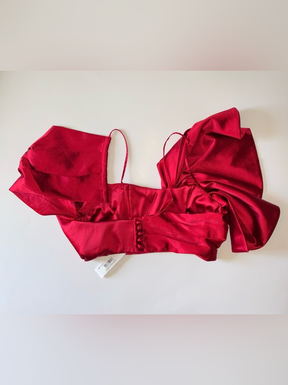 Making The Cut - Satin Ruffle Crop Top - Picture 5 of 11